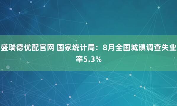 盛瑞德优配官网 国家统计局：8月全国城镇调查失业率5.3%