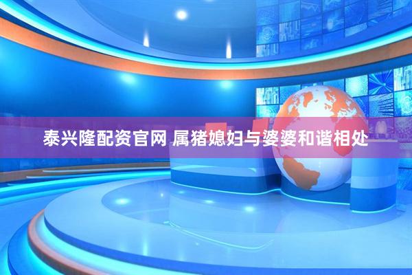 泰兴隆配资官网 属猪媳妇与婆婆和谐相处